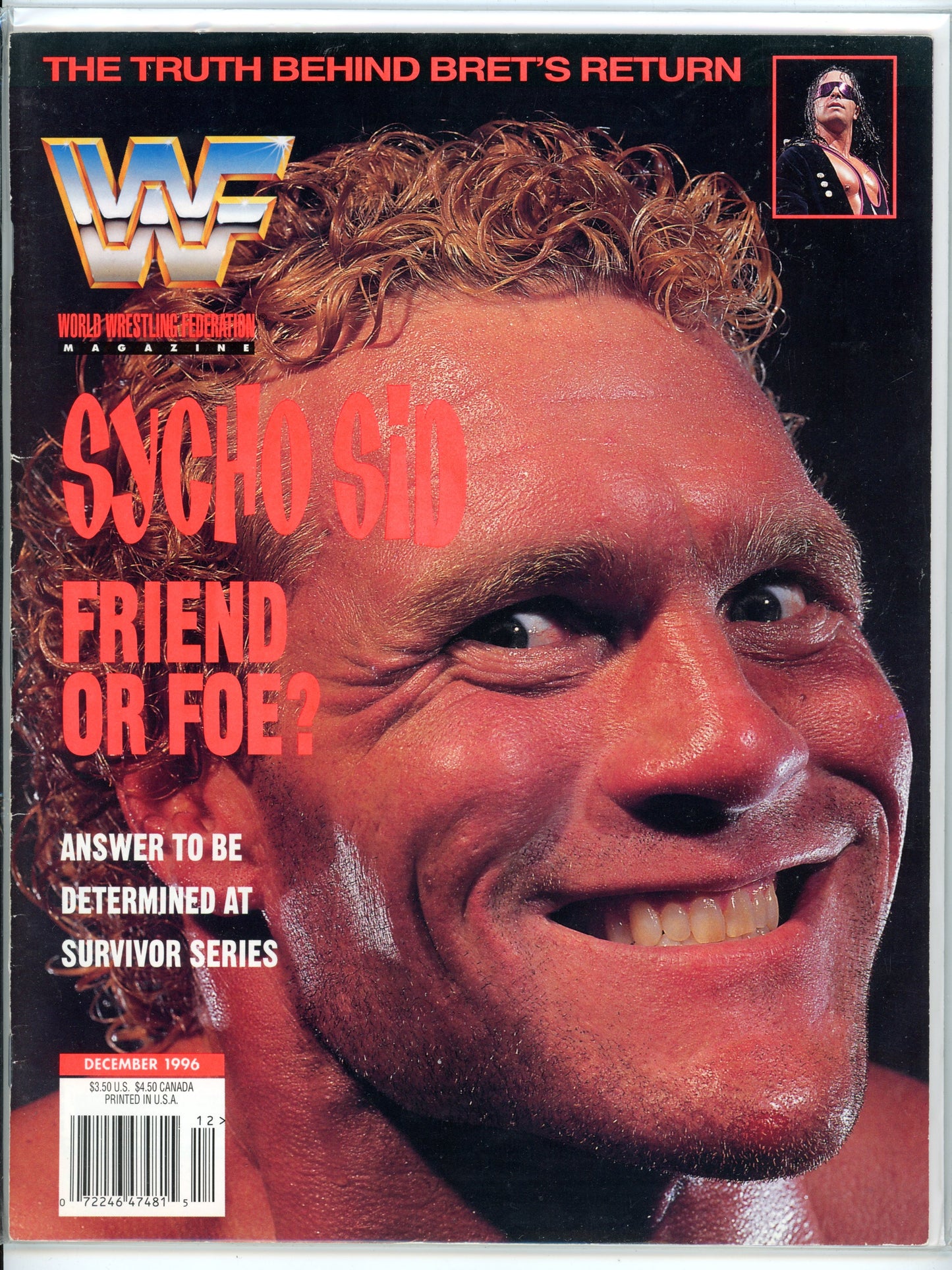 WWF Vintage Wrestling Magazine (December, 1996) Sycho Sid