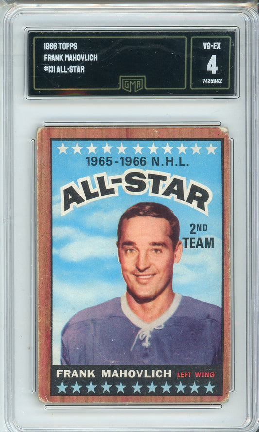 1966 Topps Frank Mahovlich #131 All-Star Card GMA 4