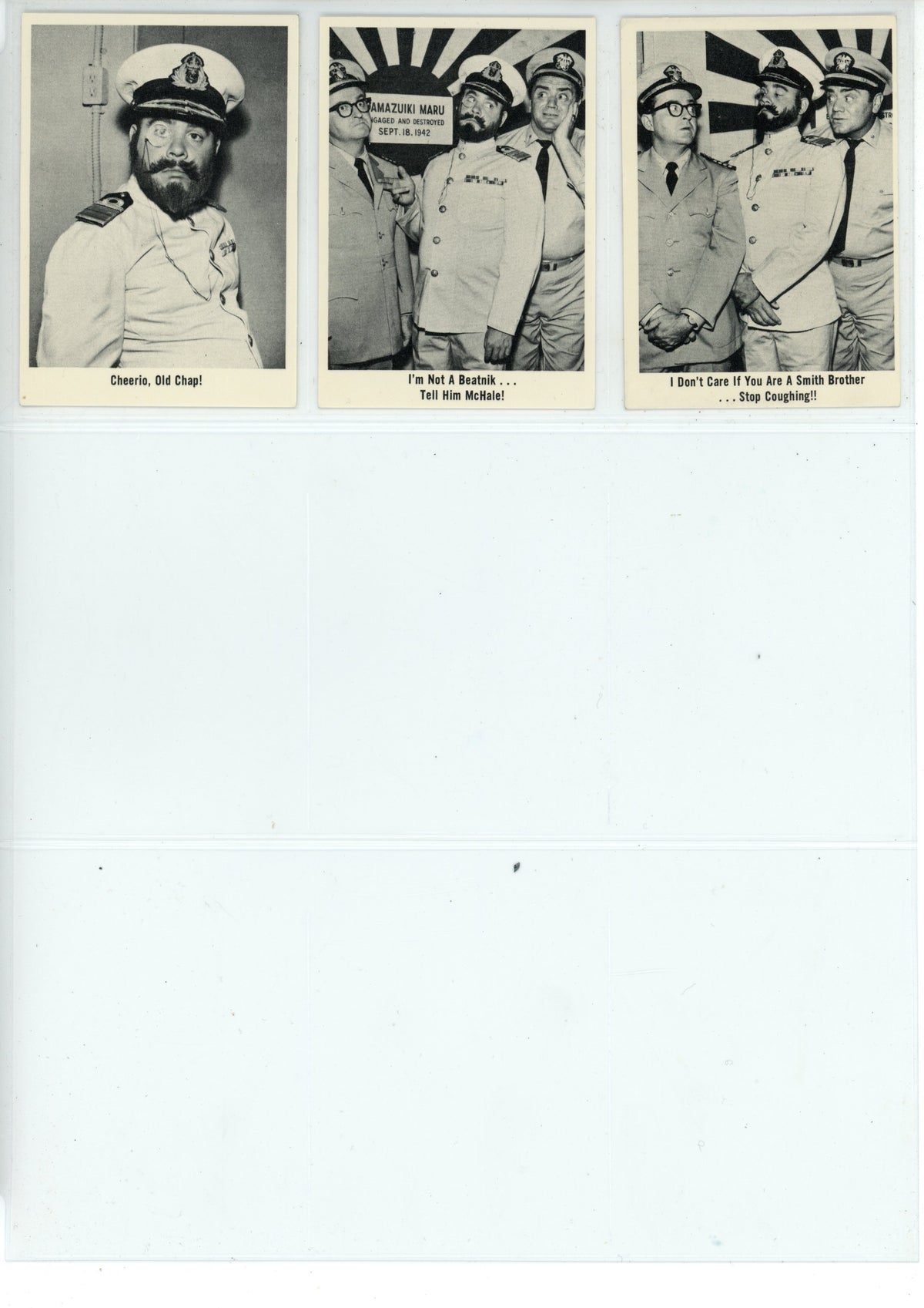 1965 Fleer McHale's Navy Trading Card Complete Set (66 Cards) EX+