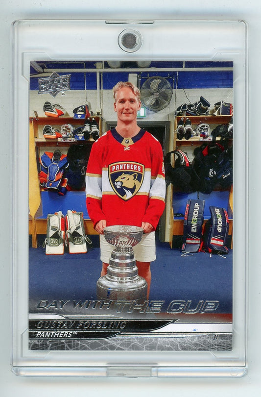 2024/25 Upper Deck Gustav Forsling Series 2 Day With The Cup Hockey Card SSP
