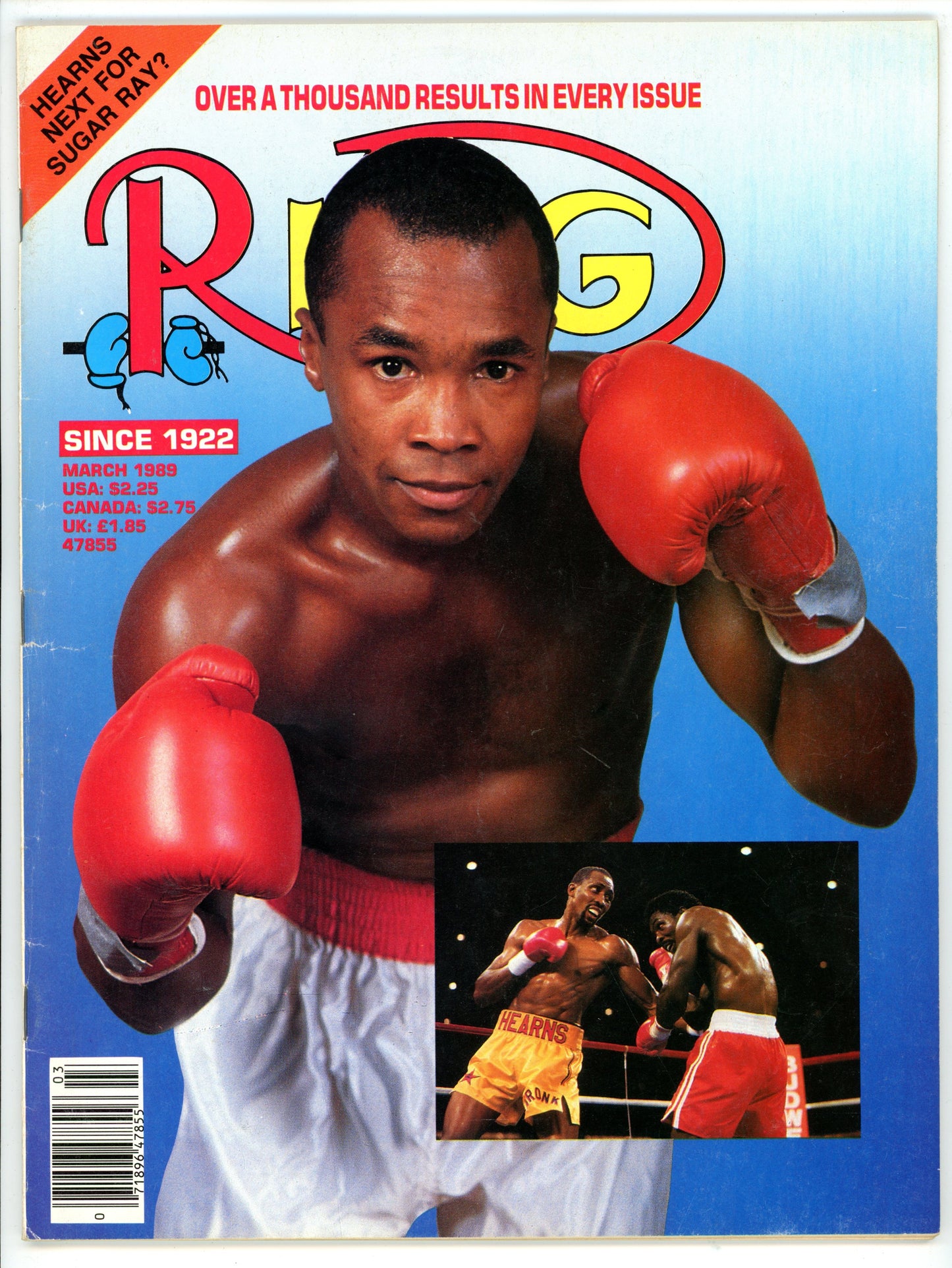 The Ring Vintage Boxing Magazine (March 1989) Sugar Ray Leonard vs. Thomas Hearns