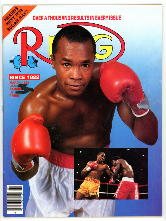 The Ring Vintage Boxing Magazine (March 1989) Sugar Ray Leonard Cover