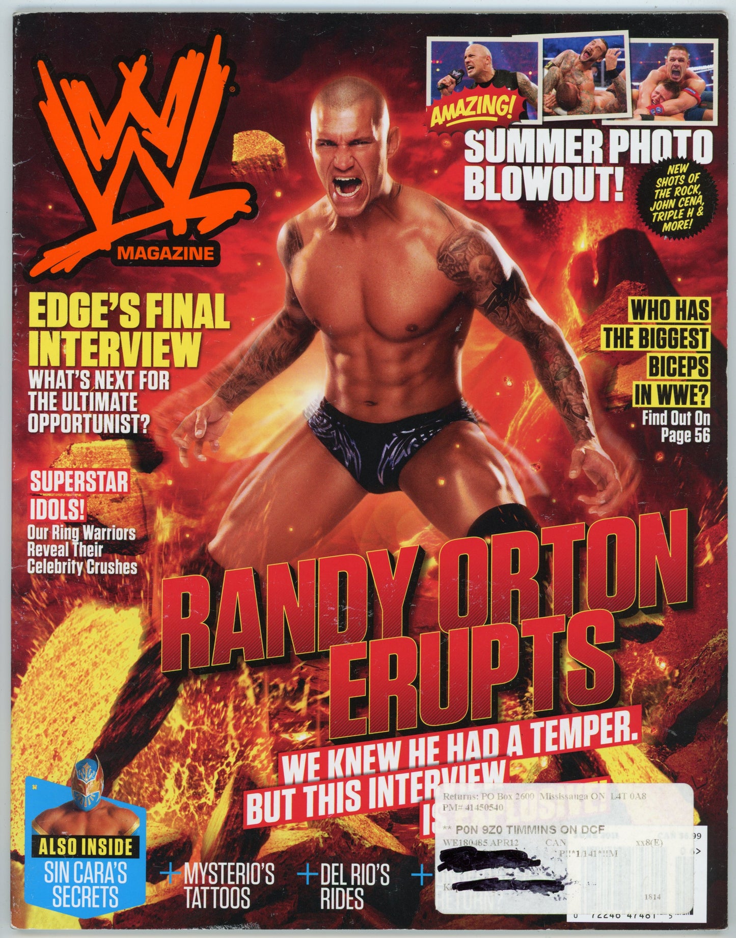WWE Vintage Wrestling Magazine (June 2011) Randy Orton Cover