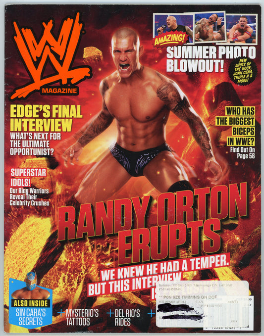 WWE Vintage Wrestling Magazine (June 2011) Randy Orton Cover