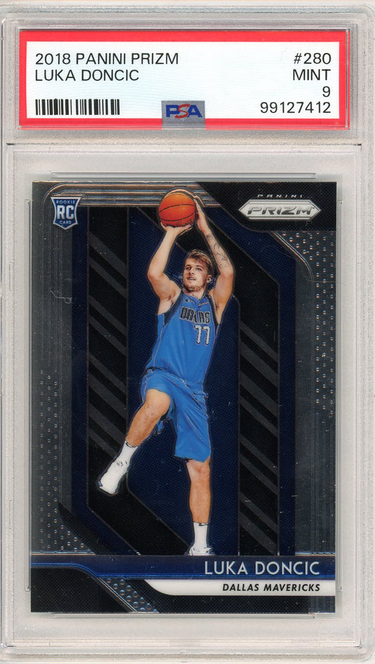 2018 Panini Prizm Luka Doncic Graded Rookie Card #280 PSA 9