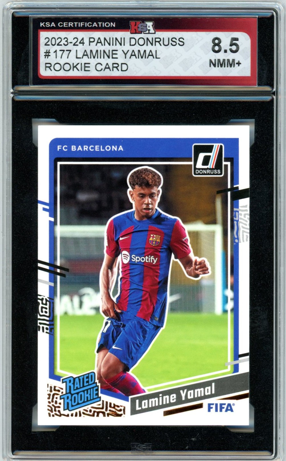 2023/24 Panini Donruss Lamine Yamal #177 Graded Soccer Rookie Card KSA 8.5