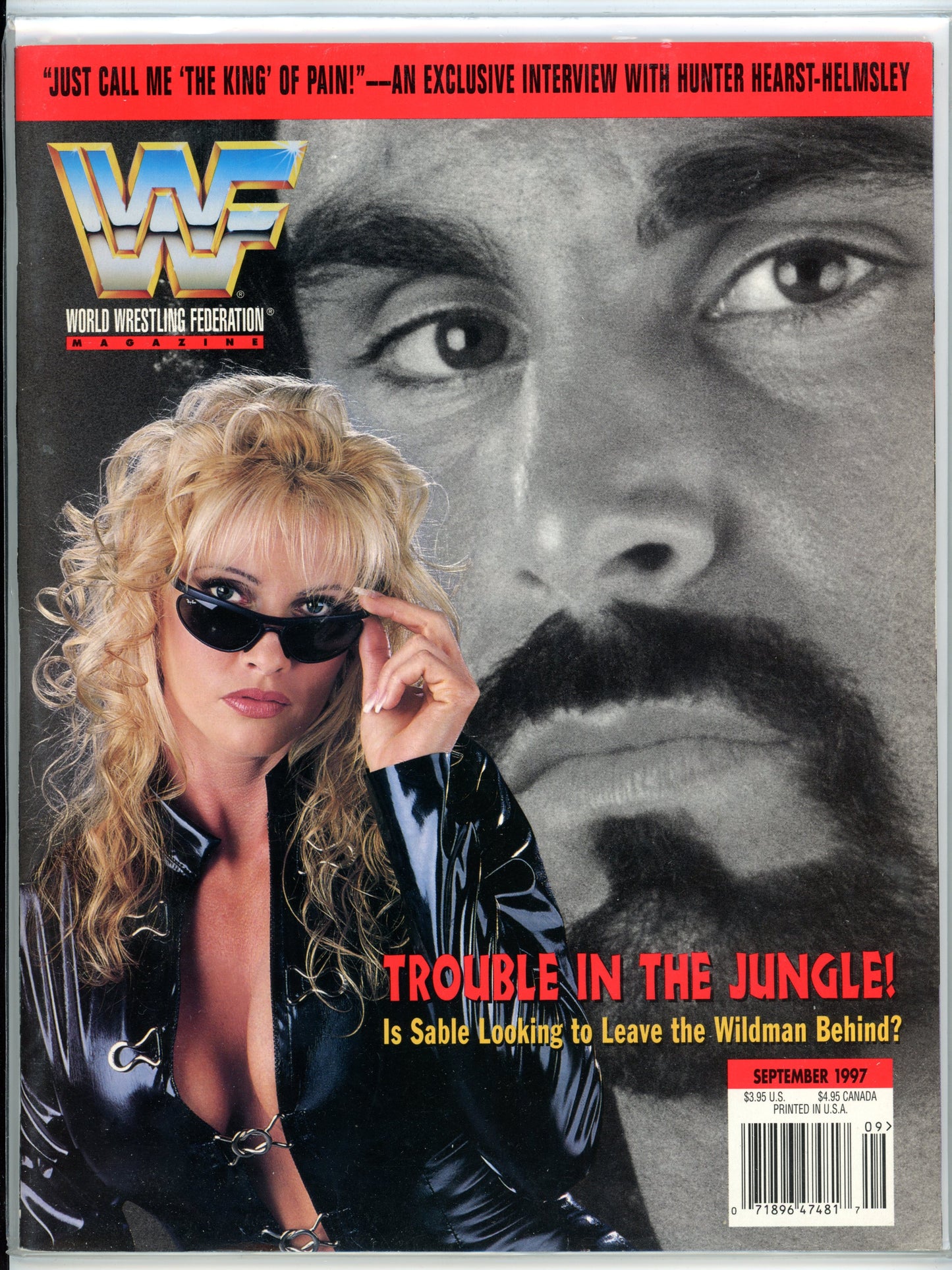 WWF Magazine Vintage Wrestling Magazine (September, 1997) Sable, Marc Mero