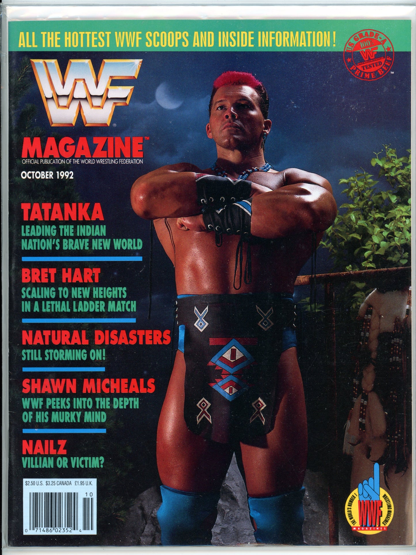 WWF Magazine Vintage Wrestling Magazine (October, 1992) Tatanka