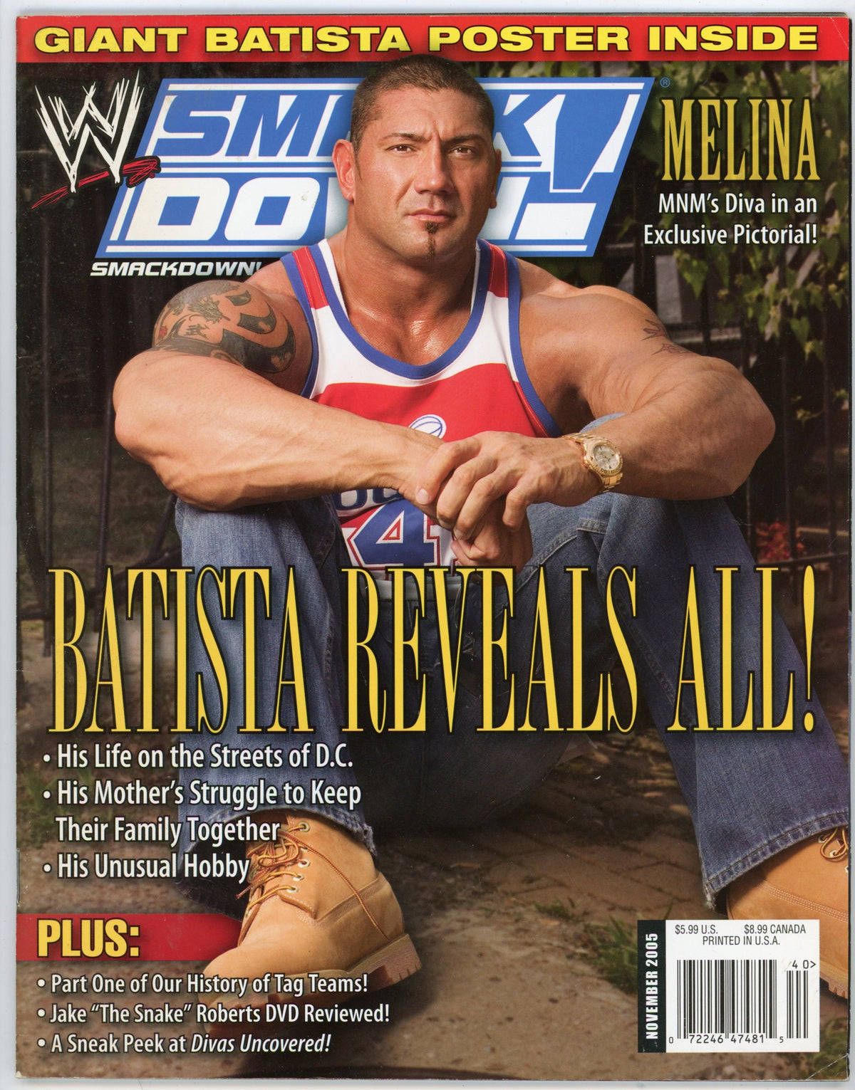 Smackdown Graphics 2005 WWE Smackdown! Vintage Wrestling Magazine (November 2005) No Poster ...