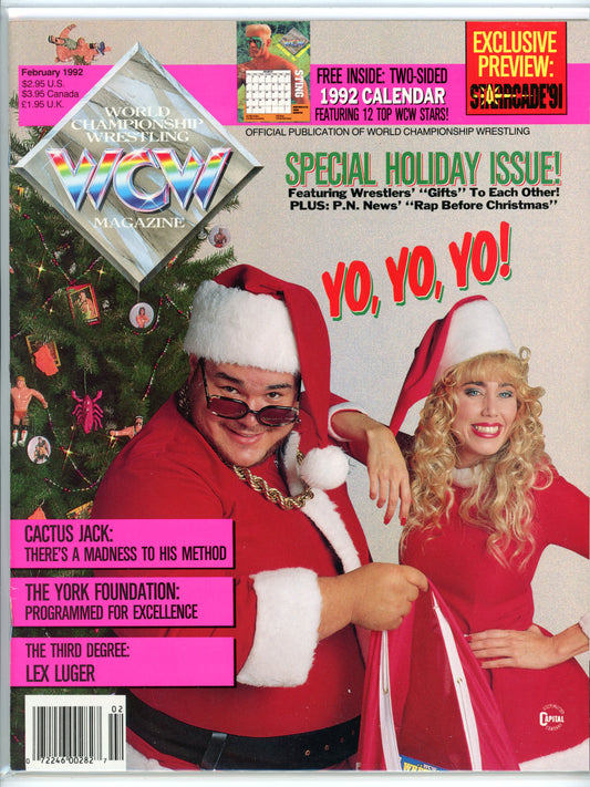 WCW Magazine Vintage Wrestling Magazine (February, 1992) Special Holiday Issue