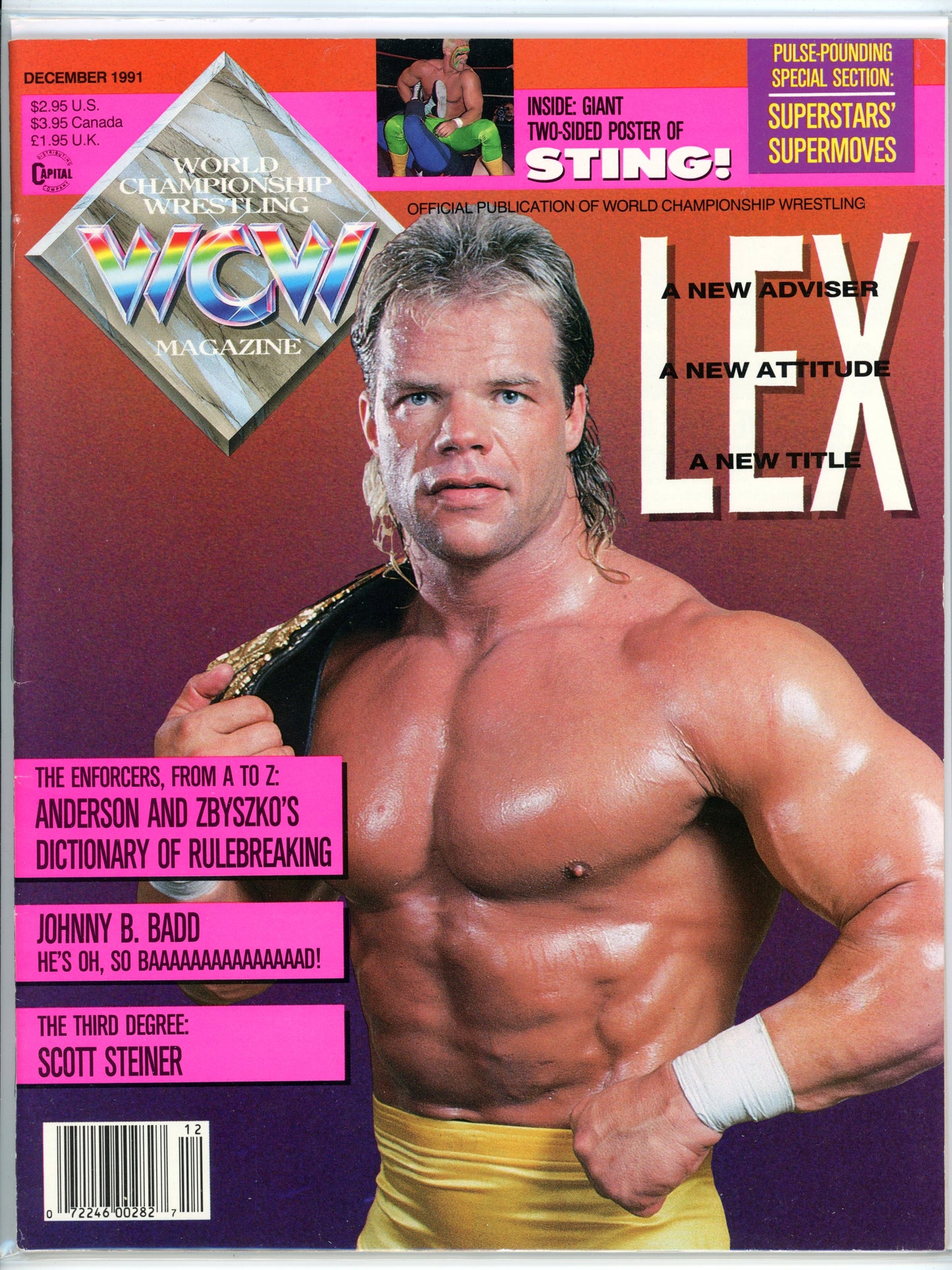 WCW Magazine Vintage Wrestling Magazine (December, 1991) Lex Luger