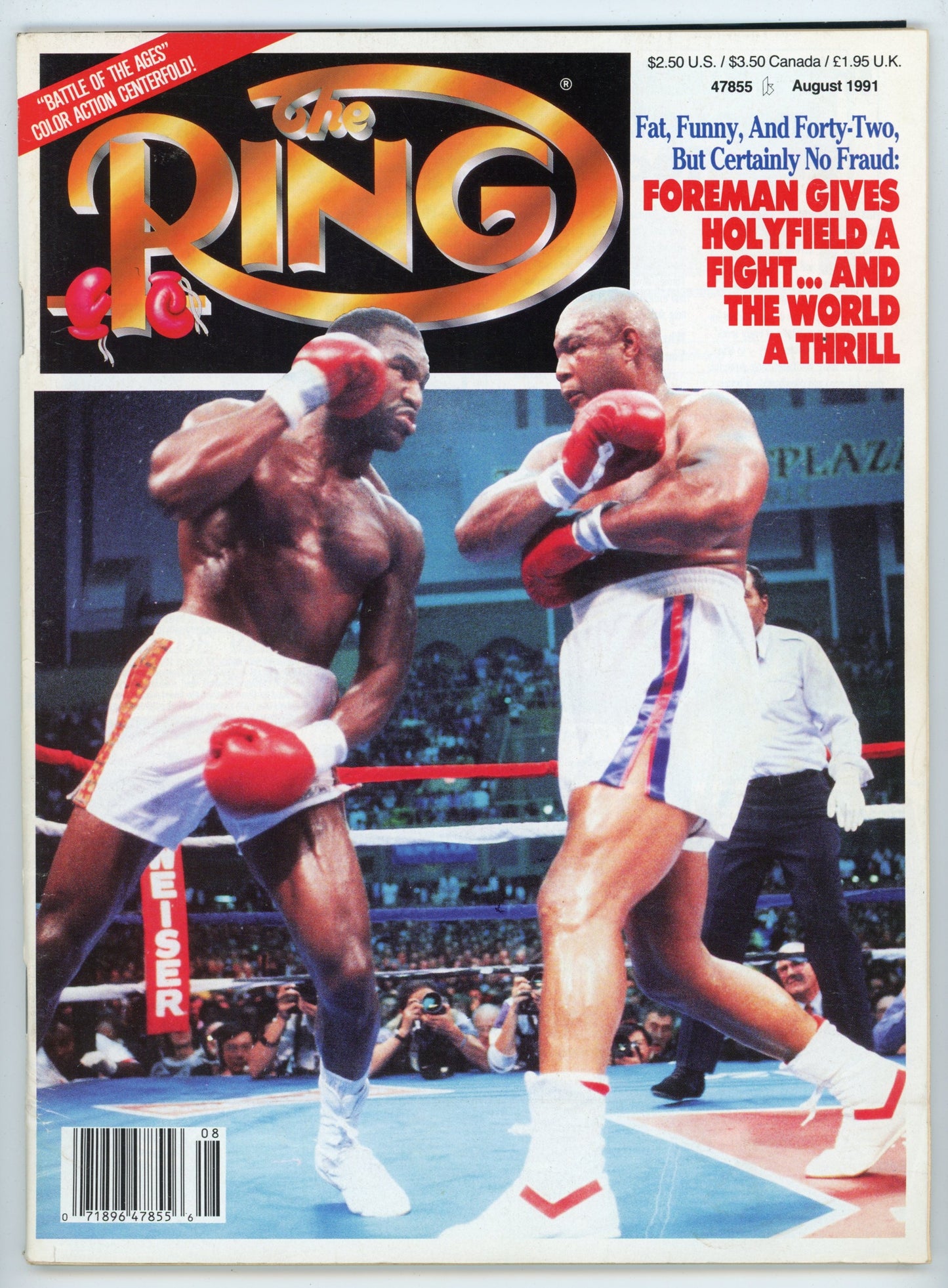 The Ring Vintage Boxing Magazine (August 1991) George Foreman vs. Evander Holyfield