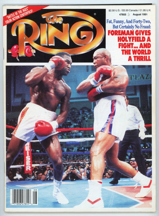 The Ring Vintage Boxing Magazine (August 1991) George Foreman vs. Evander Holyfield