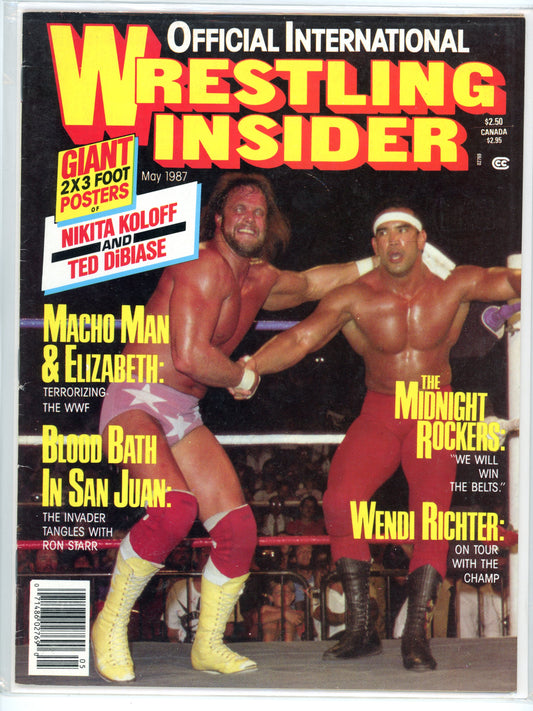 Official International Wrestling Insider Vintage Magazine (May, 1987) Nikita Koloff and Ted DiBiase