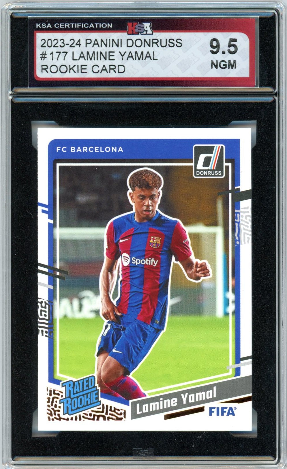 2023/24 Panini Donruss Lamine Yamal #177 Graded Soccer Rookie Card KSA 9.5