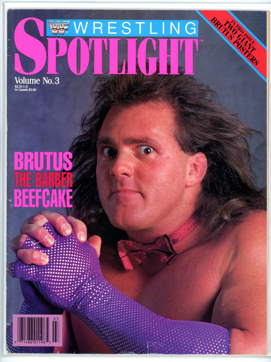 WWF Wrestling Spotlight Vintage Magazine Volume 3 (1989) Brutus Beefcake