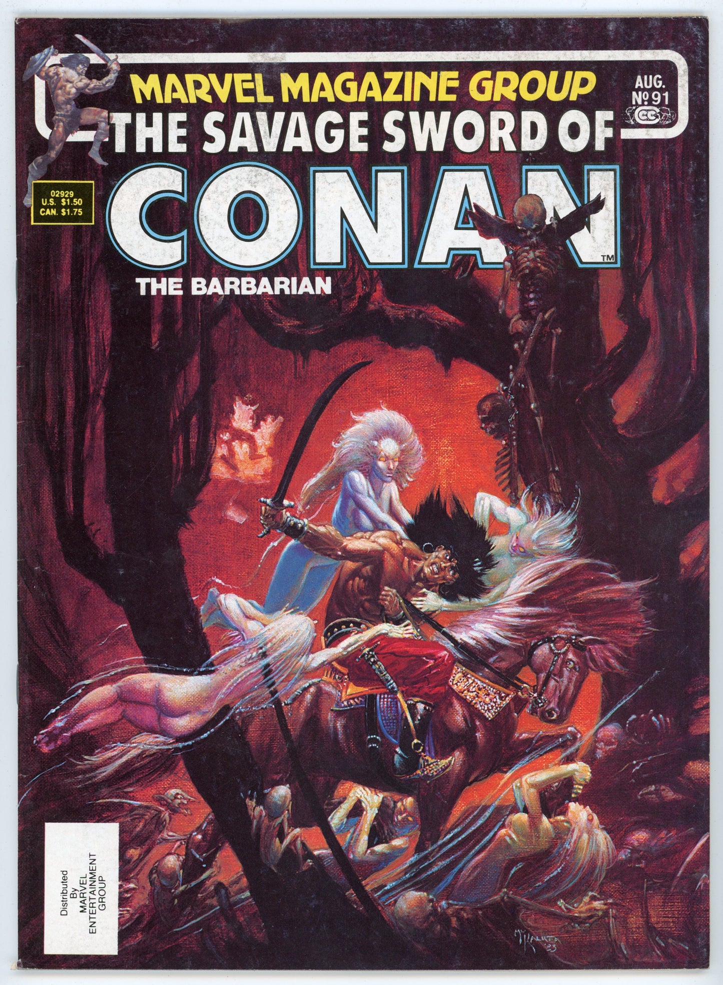 Marvel Magazine The Savage Sword of Conan the Barbarian Volume 1 No. 91 (August 1983)