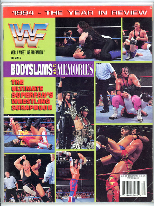 WWF Presents Bodyslams and Memories Vintage Wrestling Magazine (1994) Wrestling Scrapbook