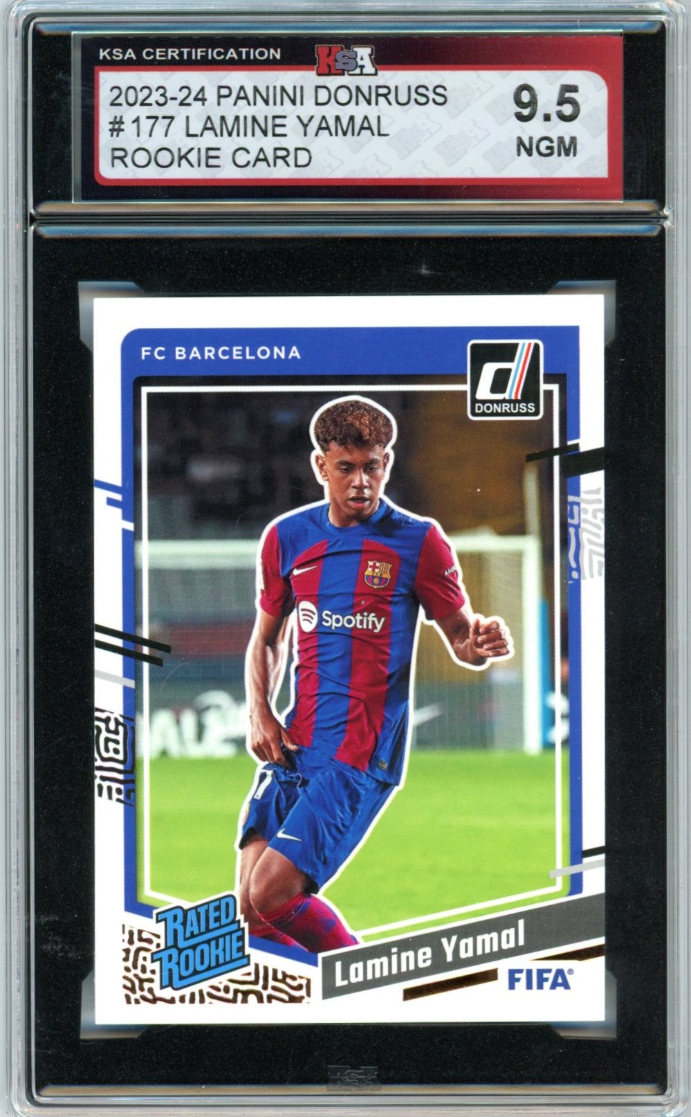 2023/24 Panini #177 Donruss Lamine Yamal Graded Soccer Rookie Card KSA 9.5