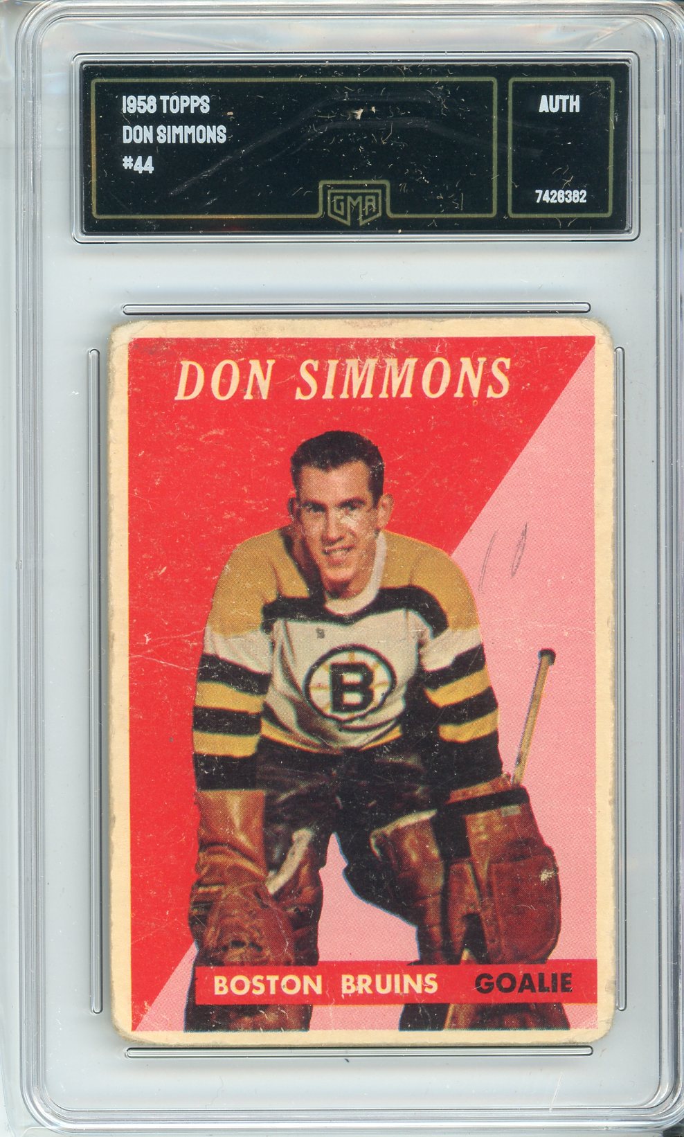 1958 Topps Don Simmons #44 Graded Card GMA Authenticated