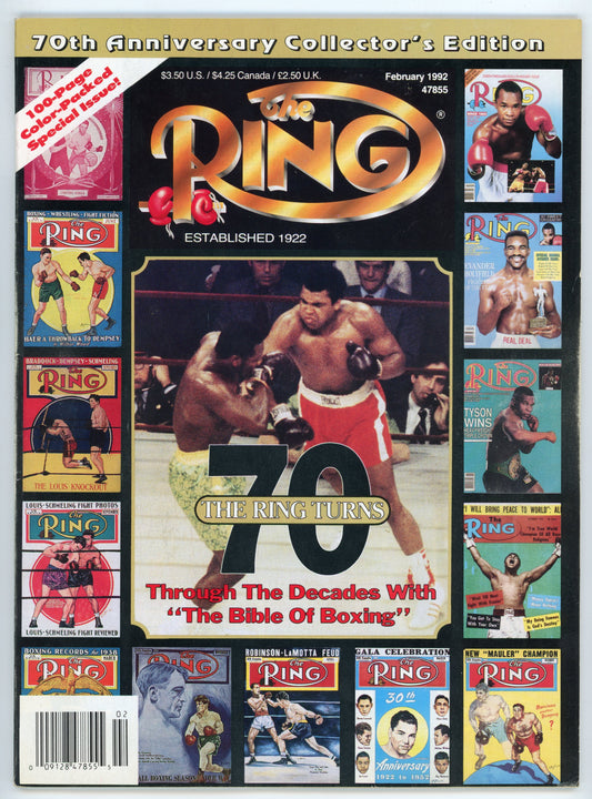The Ring Vintage Boxing Magazine (February 1992) 70th Anniversary Collector's Edition