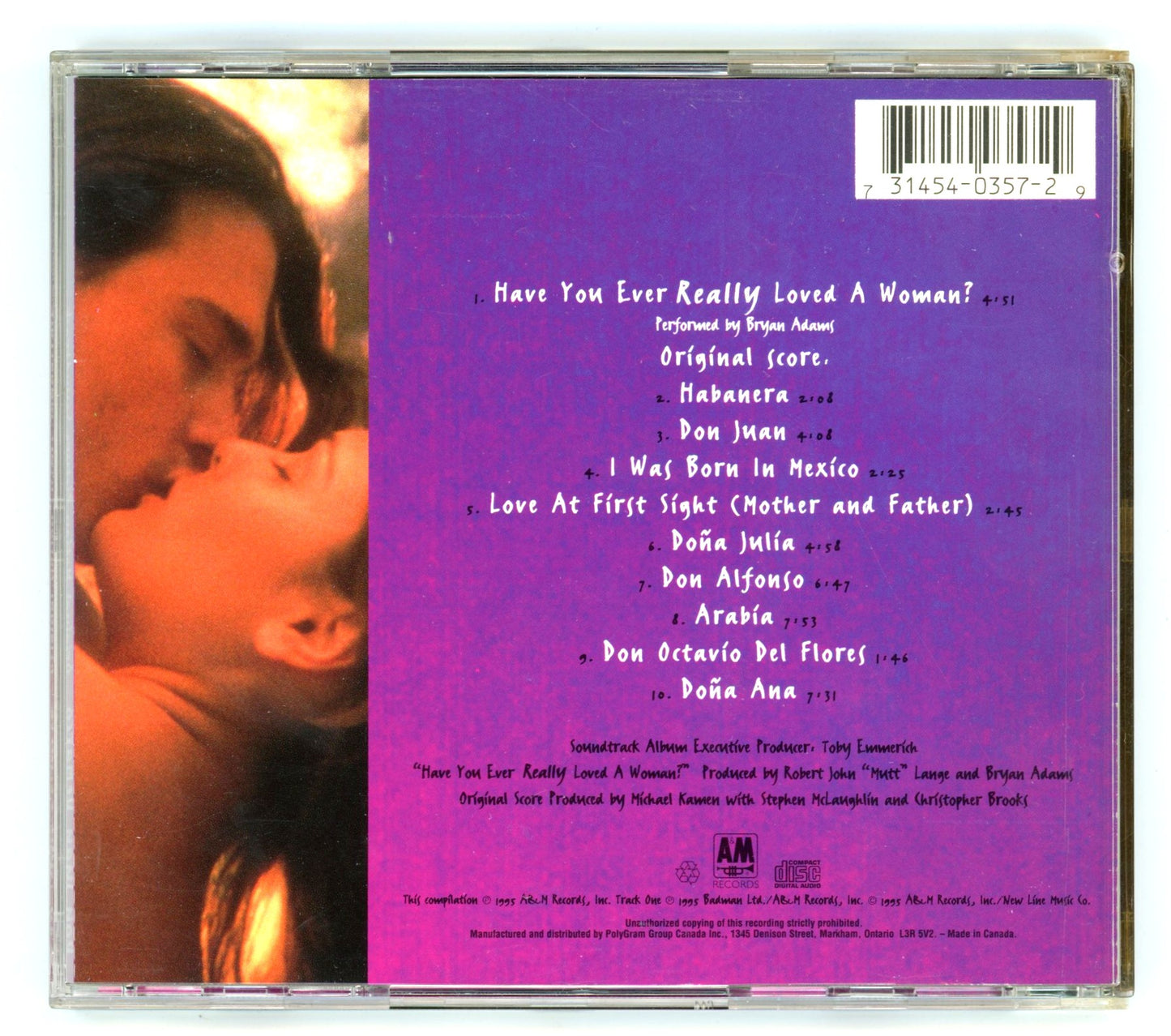 Don Juan DeMarco (1994) Motion Picture Soundtrack Vintage CD