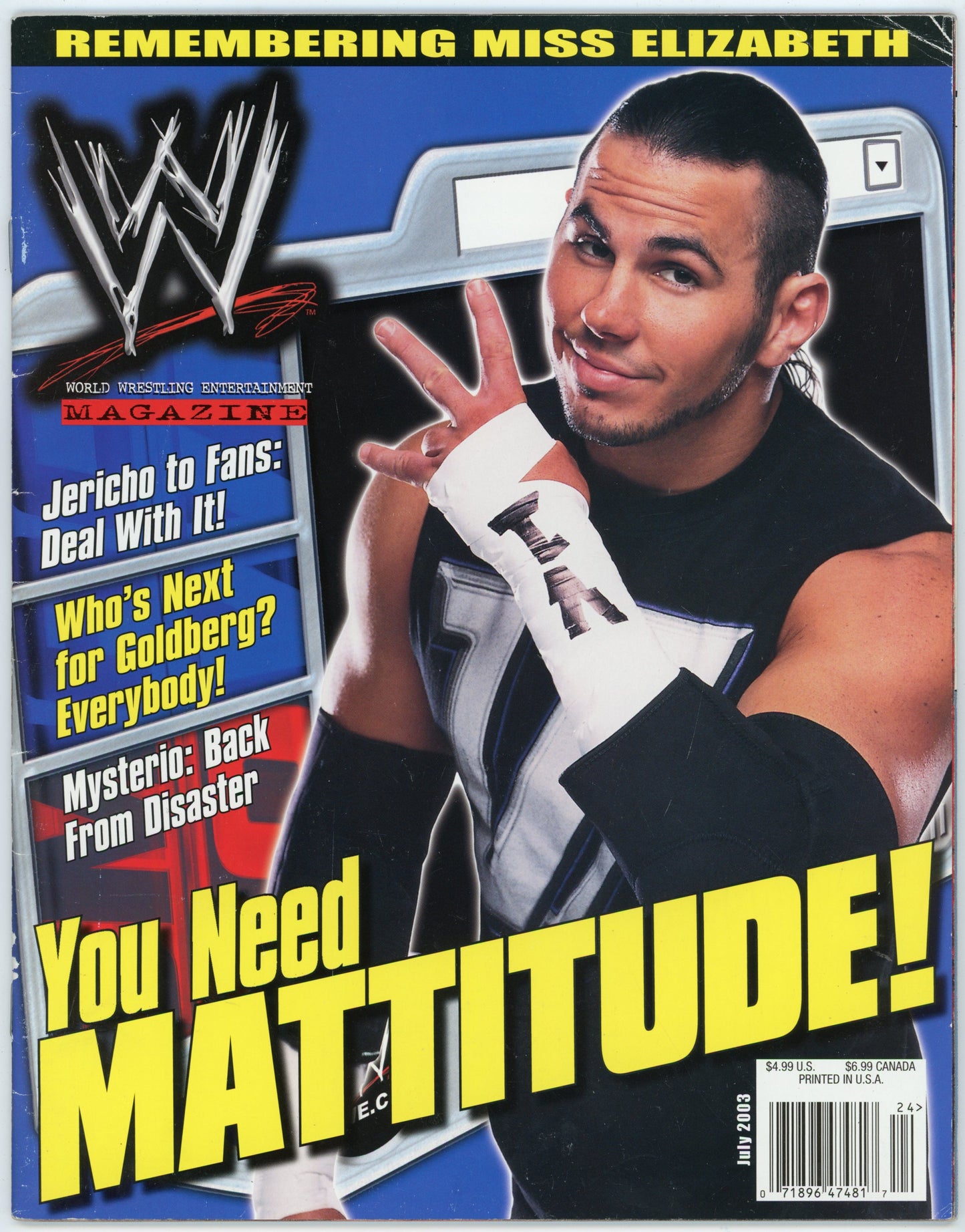 WWE Vintage Wrestling Magazine (July 2003) Matt Hardy