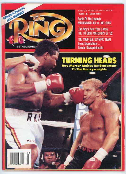 The Ring Vintage Boxing Magazine (March 1992) Ray Mercer