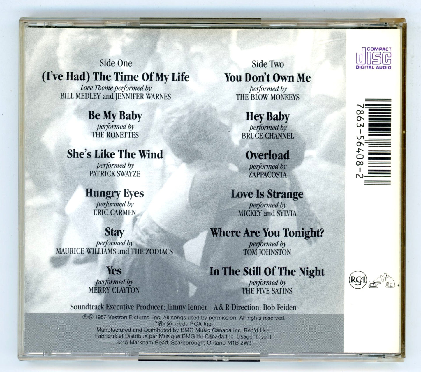 Dirty Dancing (1987) Motion Picture Soundtrack Vintage CD