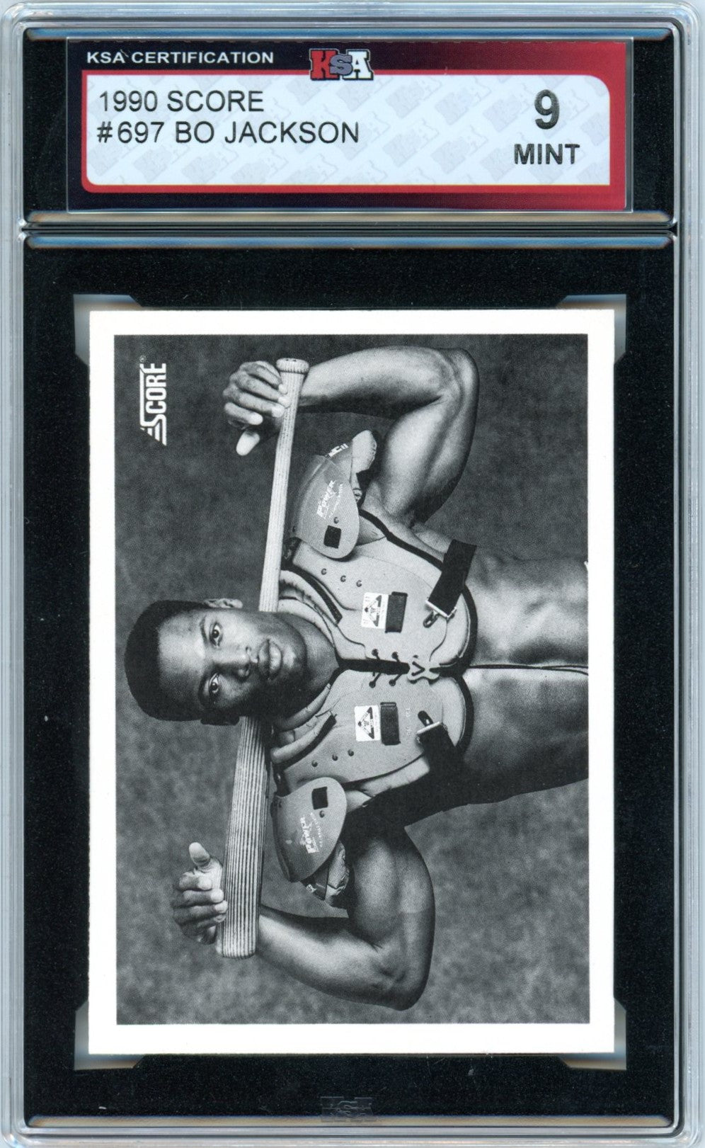 1990 Score Bo Jackson #697 Graded Baseball Card KSA 9