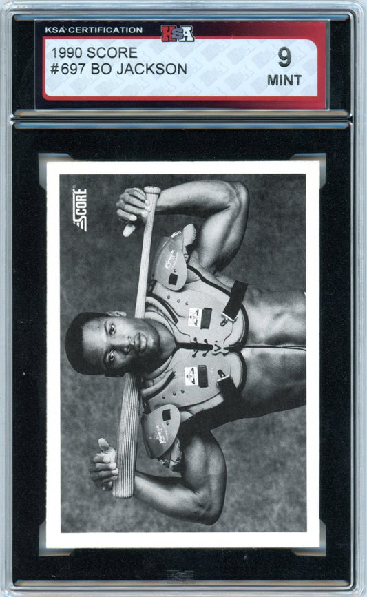 1990 Score Bo Jackson #697 Graded Baseball Card KSA 9