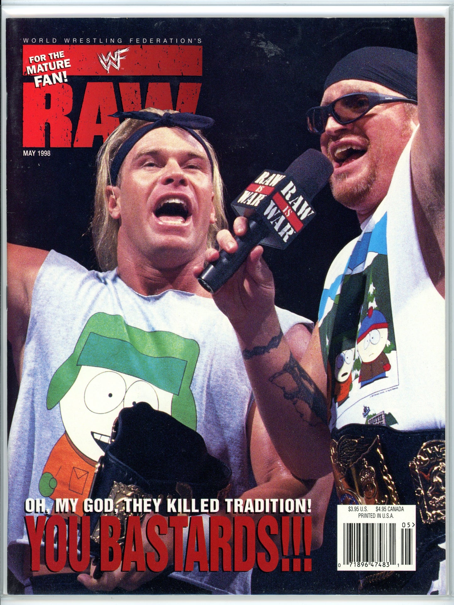 WWF Raw Vintage Wrestling Magazine (May, 1998) "Badd Ass" Billy Gunn, "Road Dogg" Jesse James