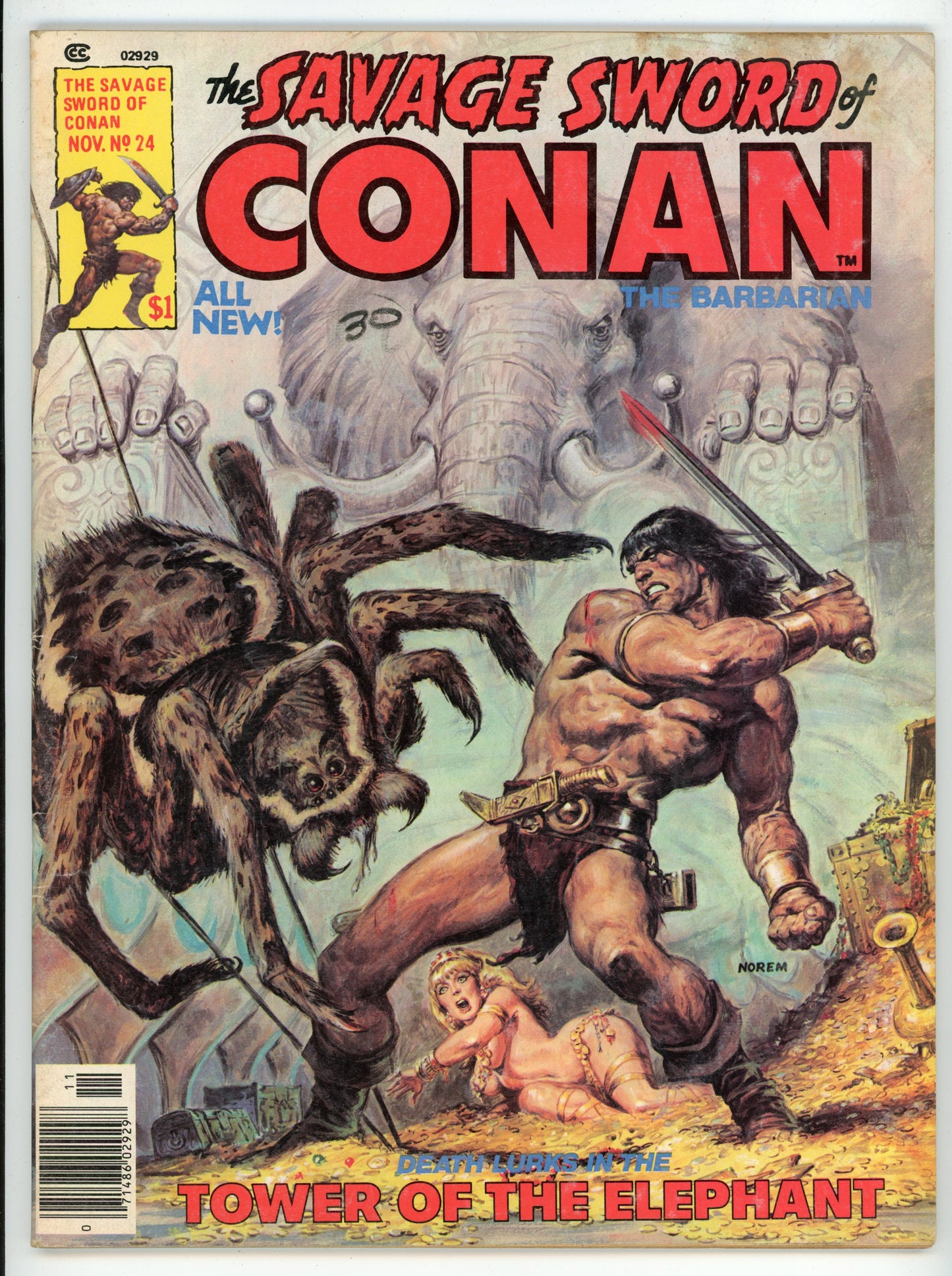 Marvel Magazine The Savage Sword of Conan the Barbarian Volume 1 No. 24 (November 1977)