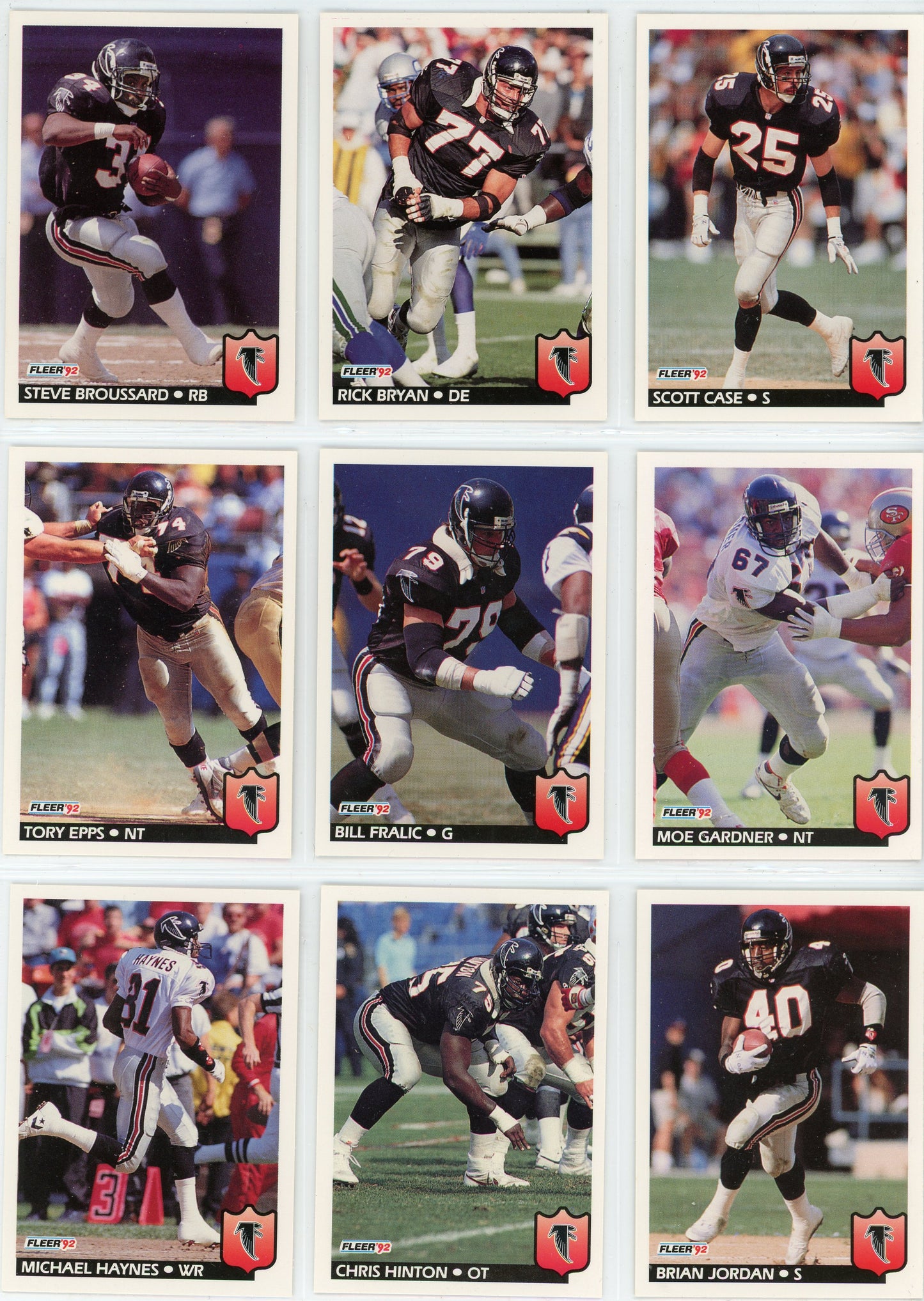 1992 Fleer NFL Football Card Complete Set (480 Cards)