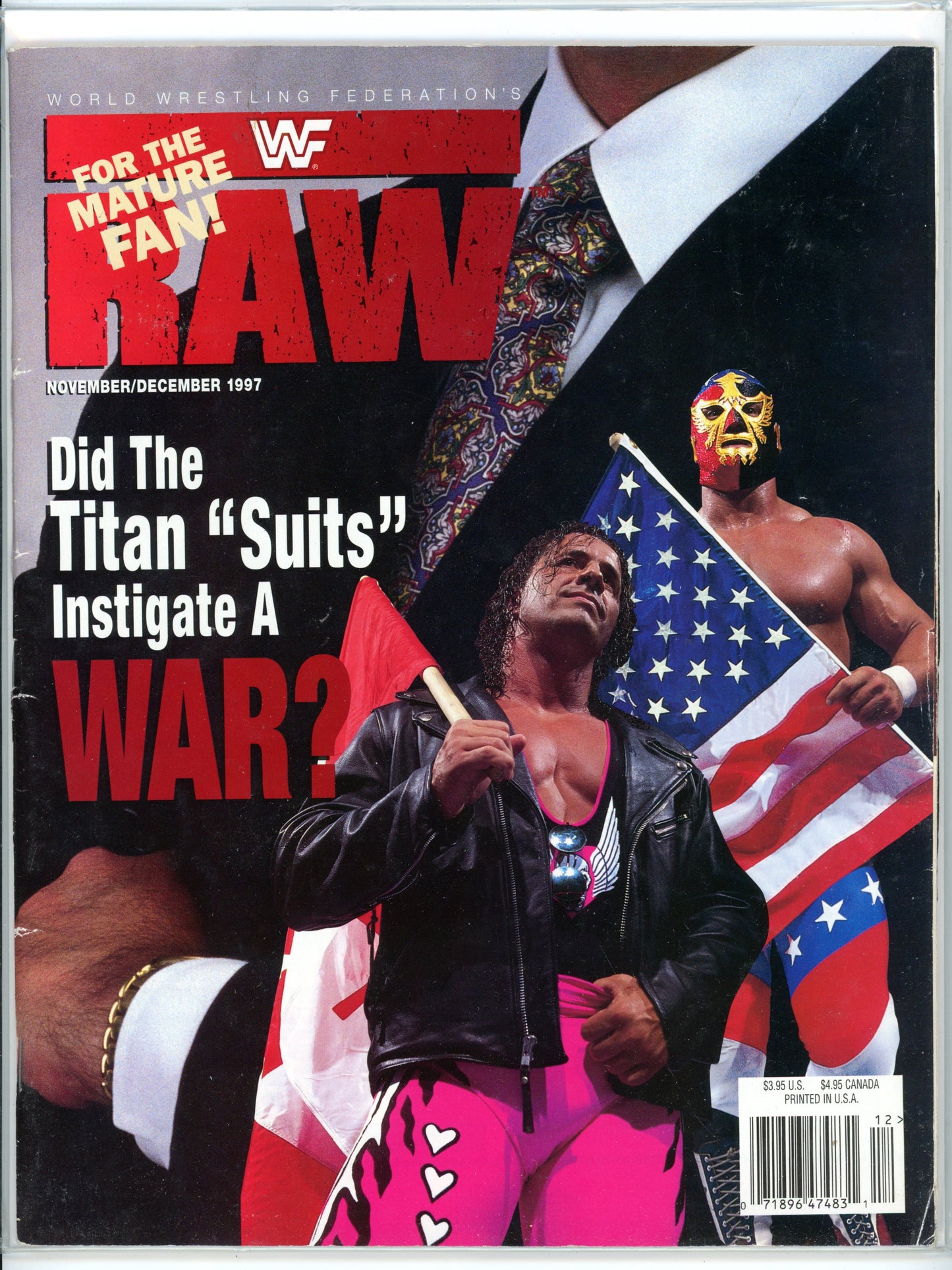 WWF Raw Vintage Wrestling Magazine (November/December, 1997) Bret Hart