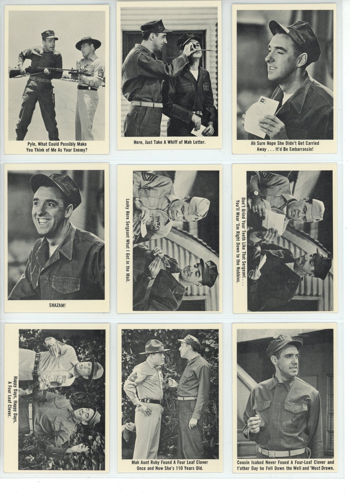 1965 Fleer Gomer Pyle, U.S.M.C. Trading Card Complete Set (66 Cards) High Grade