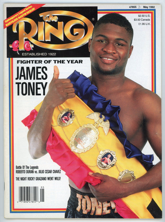 The Ring Vintage Boxing Magazine (May 1992) James Toney Cover
