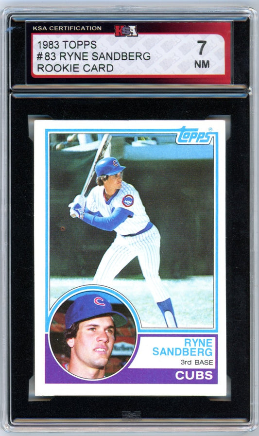 1983 Topps Ryne Sandberg #83 Graded Rookie Card KSA 7