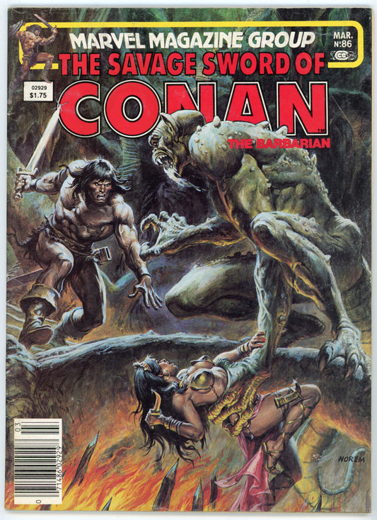 Marvel Magazine The Savage Sword of Conan the Barbarian Volume 1 No. 86 (March 1983)