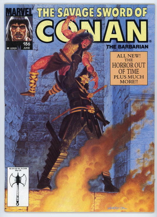 Marvel Magazine The Savage Sword of Conan the Barbarian Volume 1 No. 186 (June 1991)