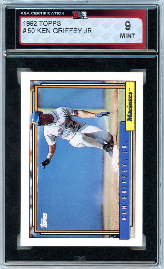 1992 Topps Ken Griffey Jr. #50 Graded Baseball Card KSA 9