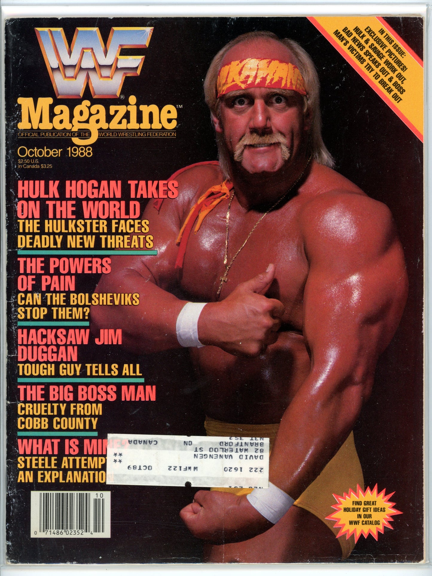 WWF Vintage Wrestling Magazine (October, 1988) Hulk Hogan