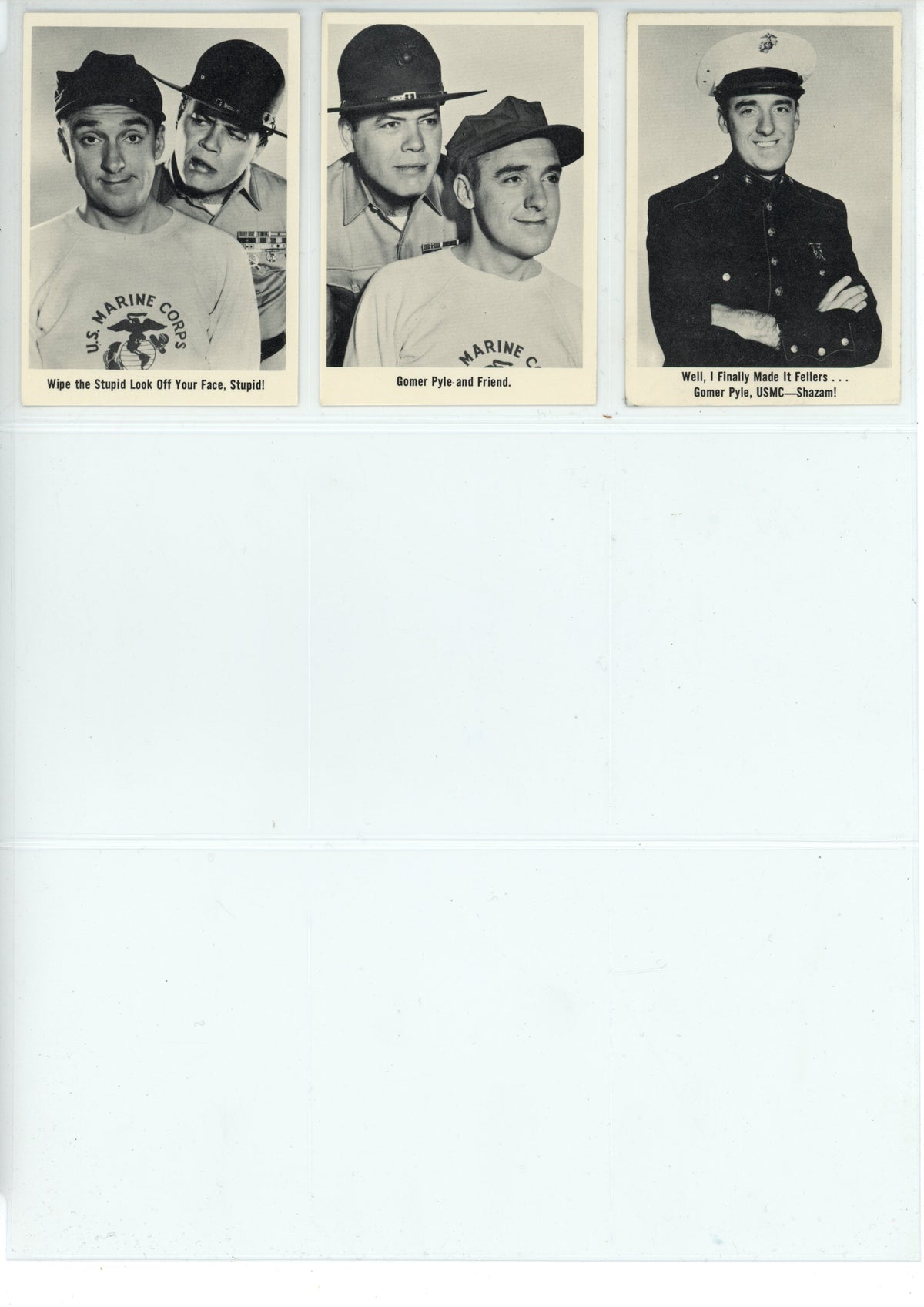 1965 Fleer Gomer Pyle, U.S.M.C. Trading Card Complete Set (66 Cards) High Grade