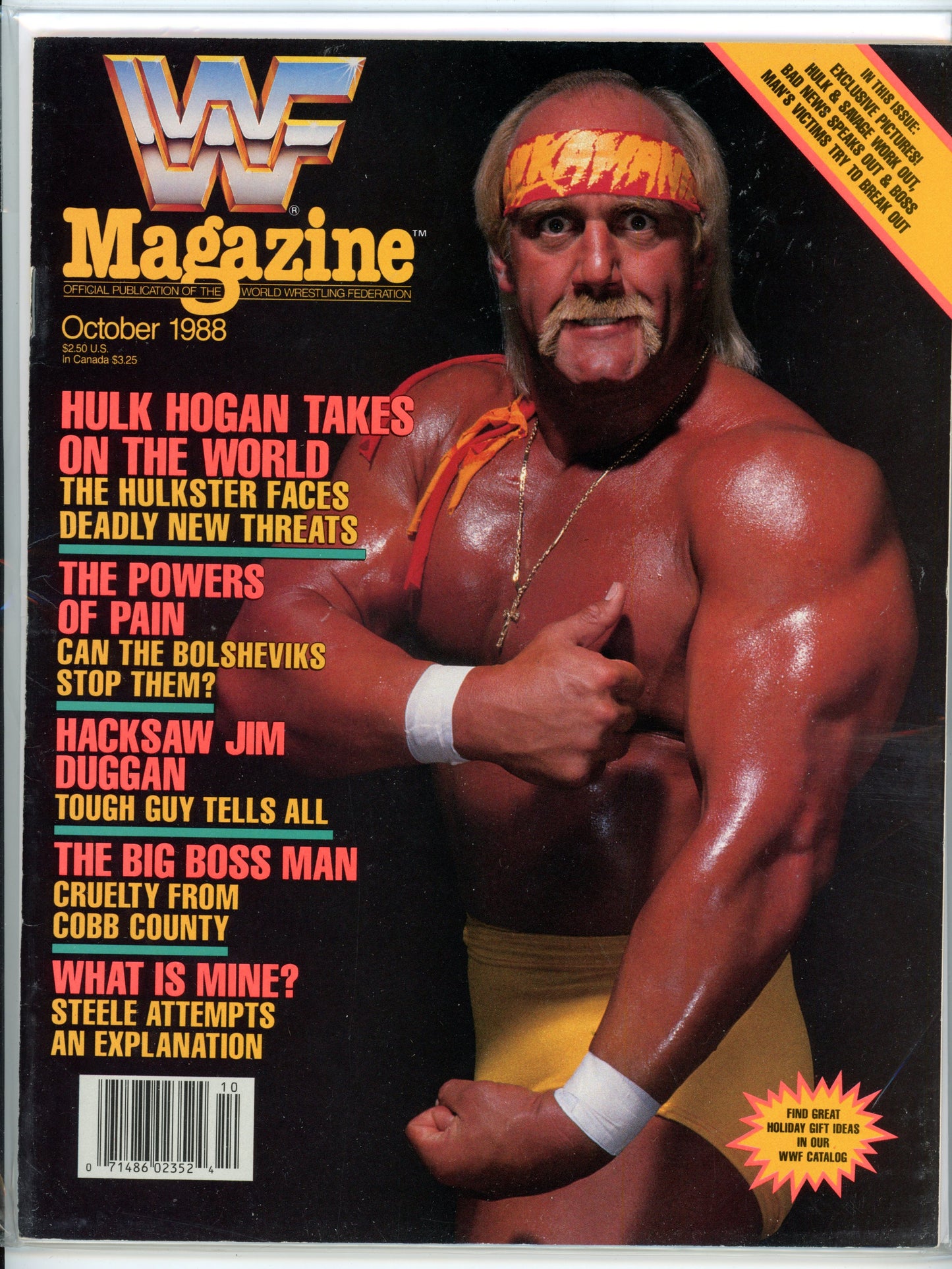 WWF Magazine Vintage Wrestling Magazine (October, 1988) Hulk Hogan