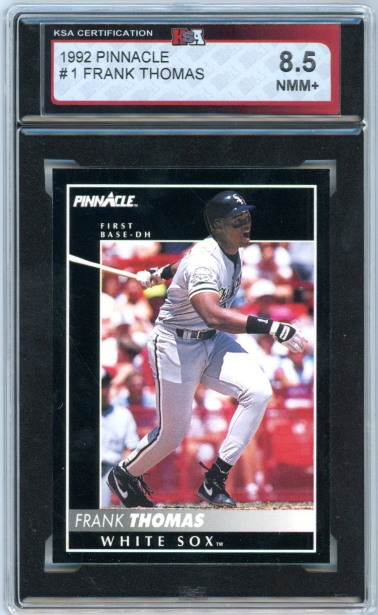 1992 Pinnacle Frank Thomas #1 Graded Baseball Card KSA 8.5