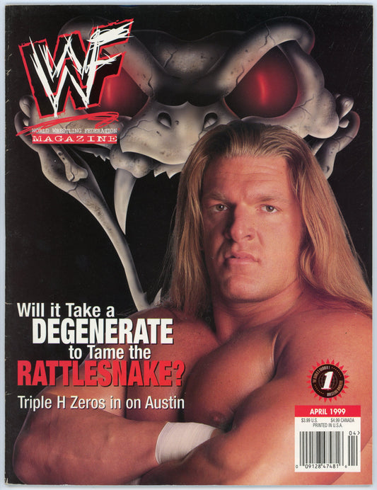 WWE WWF Vintage Wrestling Magazine (April 1999) Triple H