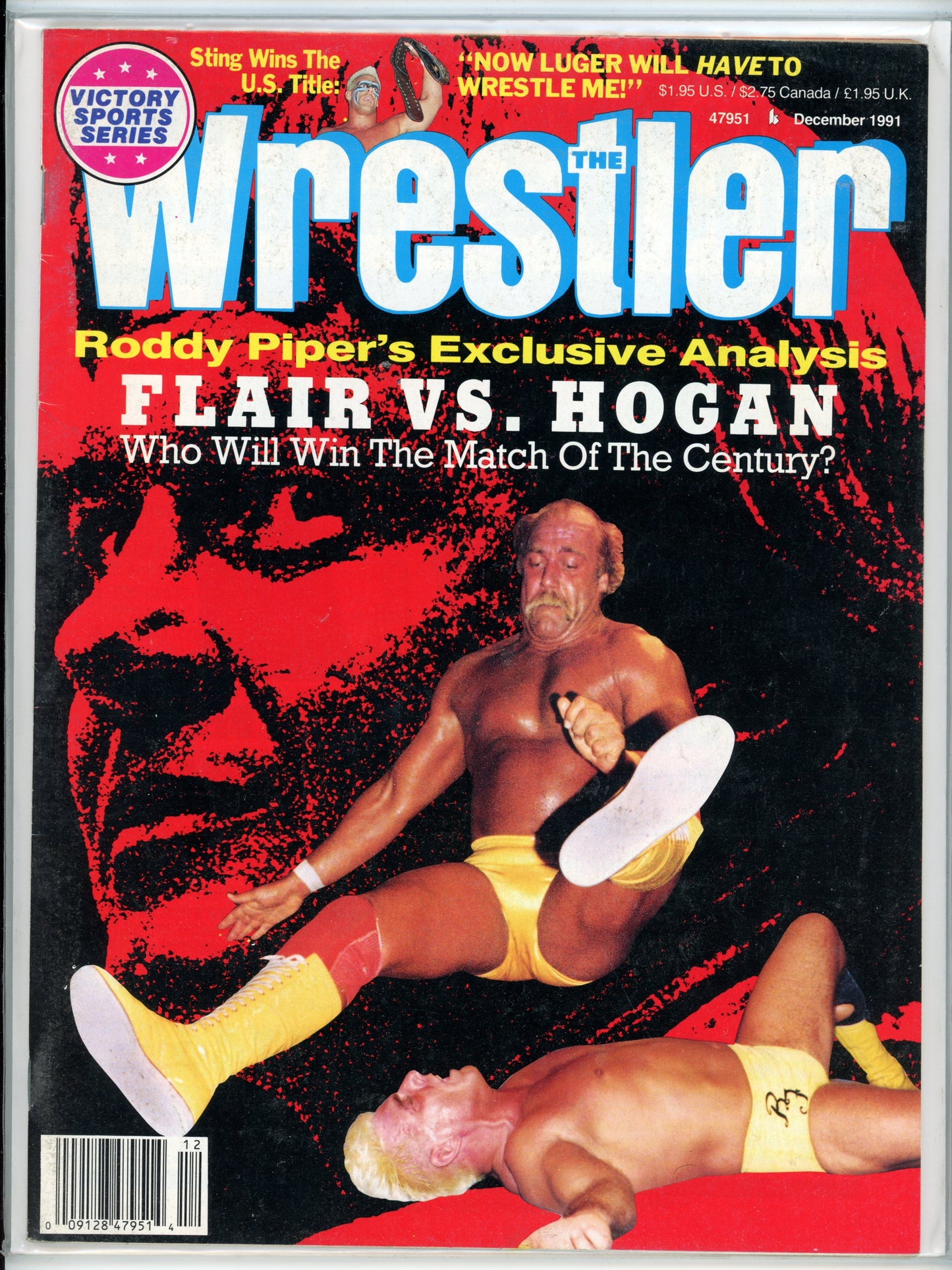 The Wrestler Vintage Wrestling Magazine (December, 1991) Ric Flair vs. Hulk Hogan