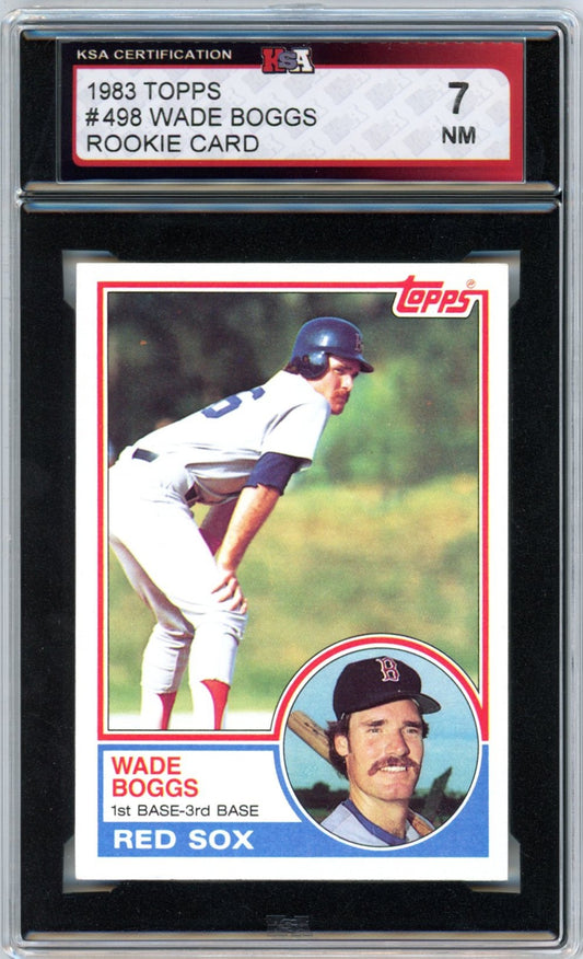 1983 Topps Wade Boggs #498 Graded Rookie Card KSA 7