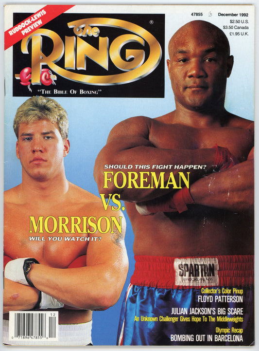 The Ring Vintage Boxing Magazine (December 1992) Tommy Morrison vs. George Foreman
