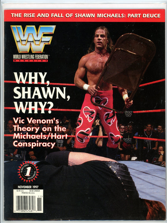 WWF Magazine Vintage Wrestling Magazine (November, 1997) Shawn Michaels